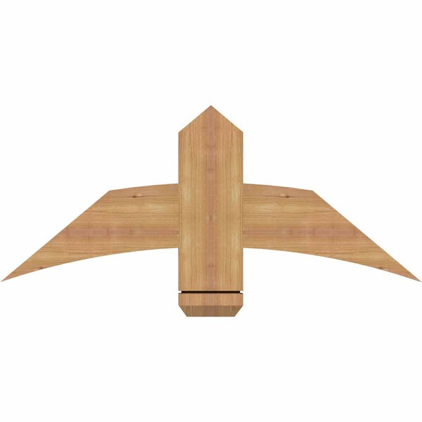 Ekena Millwork Bellingham Timber Gable Bracket, Western Red Cedar, 36"W x 15"H x 1 1/2"D x 5 1/2"F, 10/12 Pitch GBW036X15X0206BEL00SWR - main